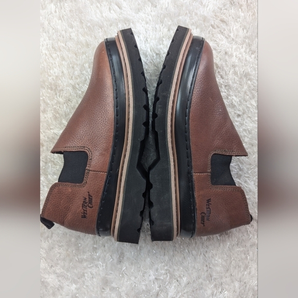 Western Chief Mans Work Shoes Boots Leather Comfort Slip-On Casual Size 9 - Picture 4 of 11